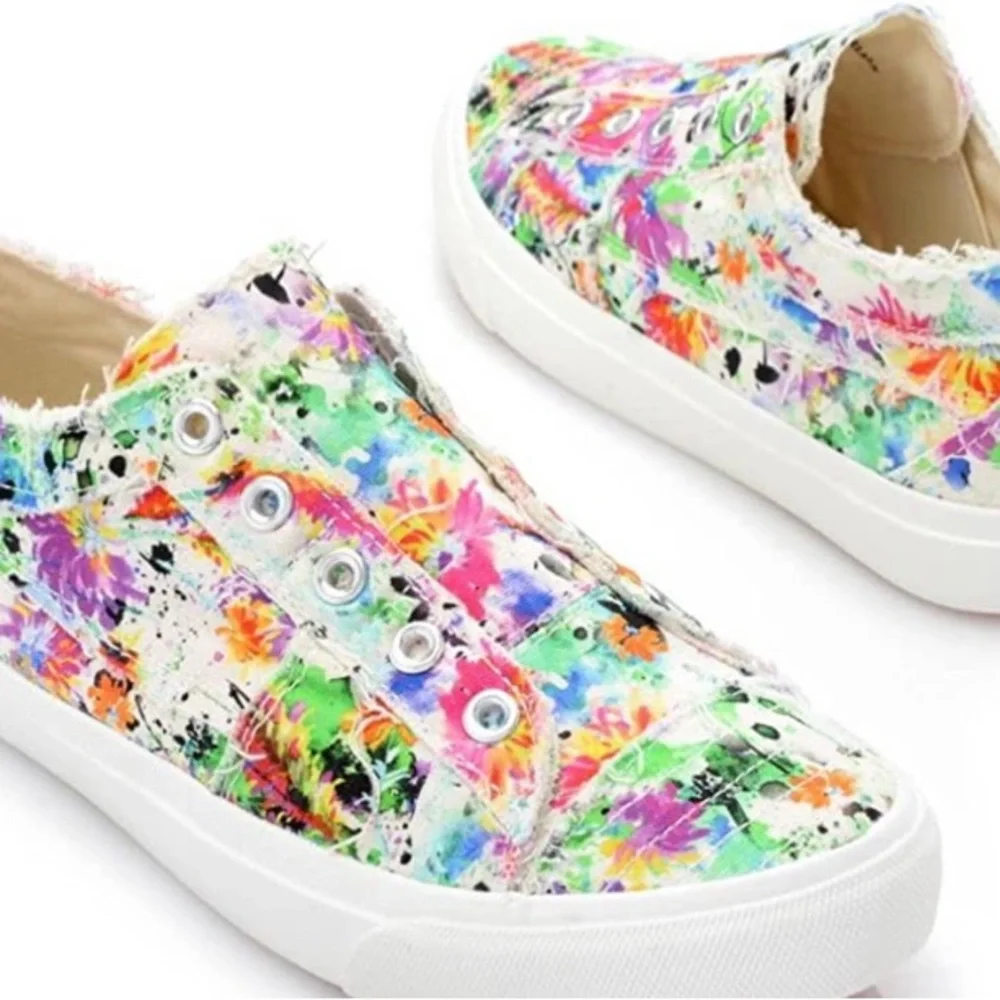 Corkys Floral Splatter Babalou Size 7 - Picture 2 of 4